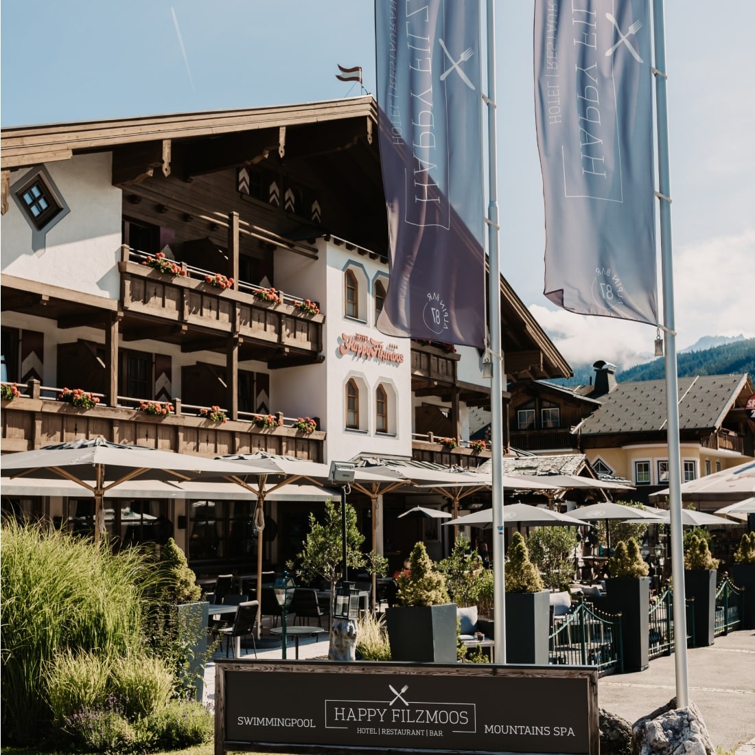 Das 4-Sterne Hotel Happy Filzmoos im Sommer