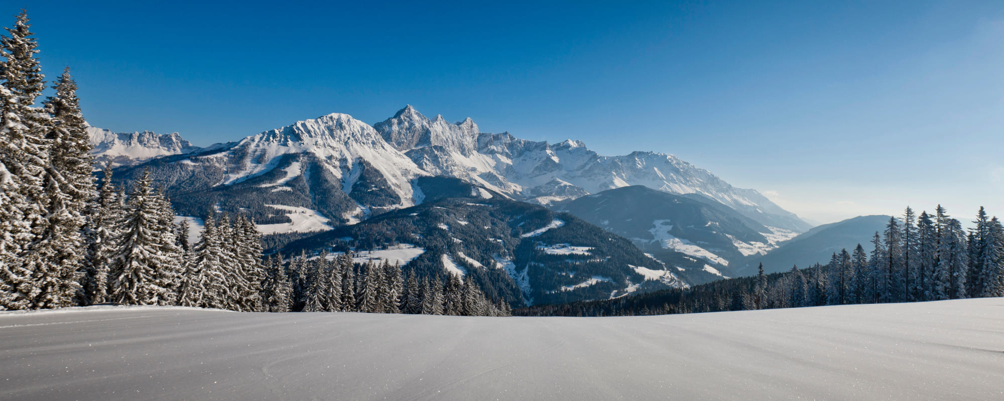 Breite, bestens präparierte Skipiste © Filzmoos Tourismus / Ikarus, Tom Lamm